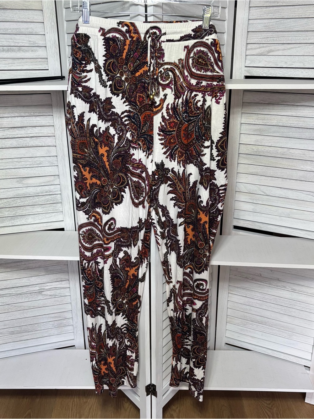 Lascana Venus Paisley Wide Leg Pants 2X Boho Drawstring